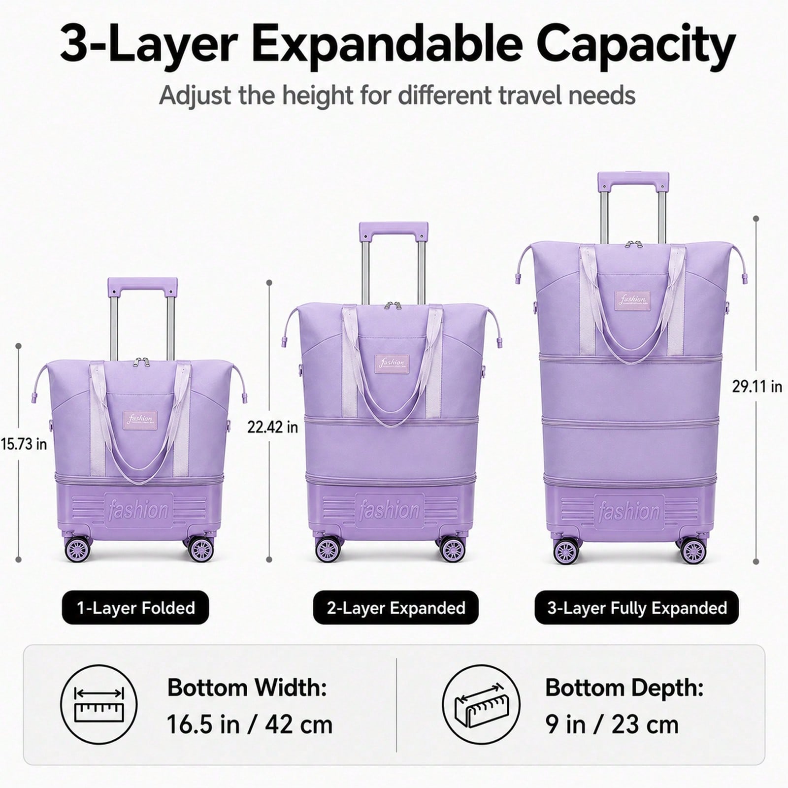 Tas Duffel Perjalanan yang Dap - Foldable Rolling Luggage Bag ulasan dan harga