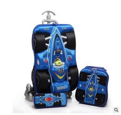 Tas Troli Mobil 3D untuk Anak  - Foldable Rolling Luggage Bag ulasan dan harga